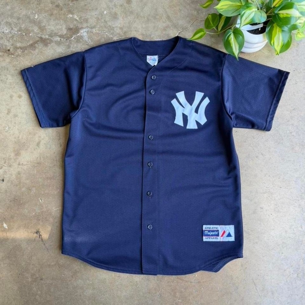 Vintage majestic athletic Navy New York Yankees baseball jersey size Large